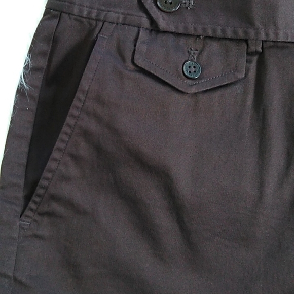 Lauren Ralph Lauren Chocolate Brown Cuffed Stretch Cotton Shorts - Picture 4 of 13